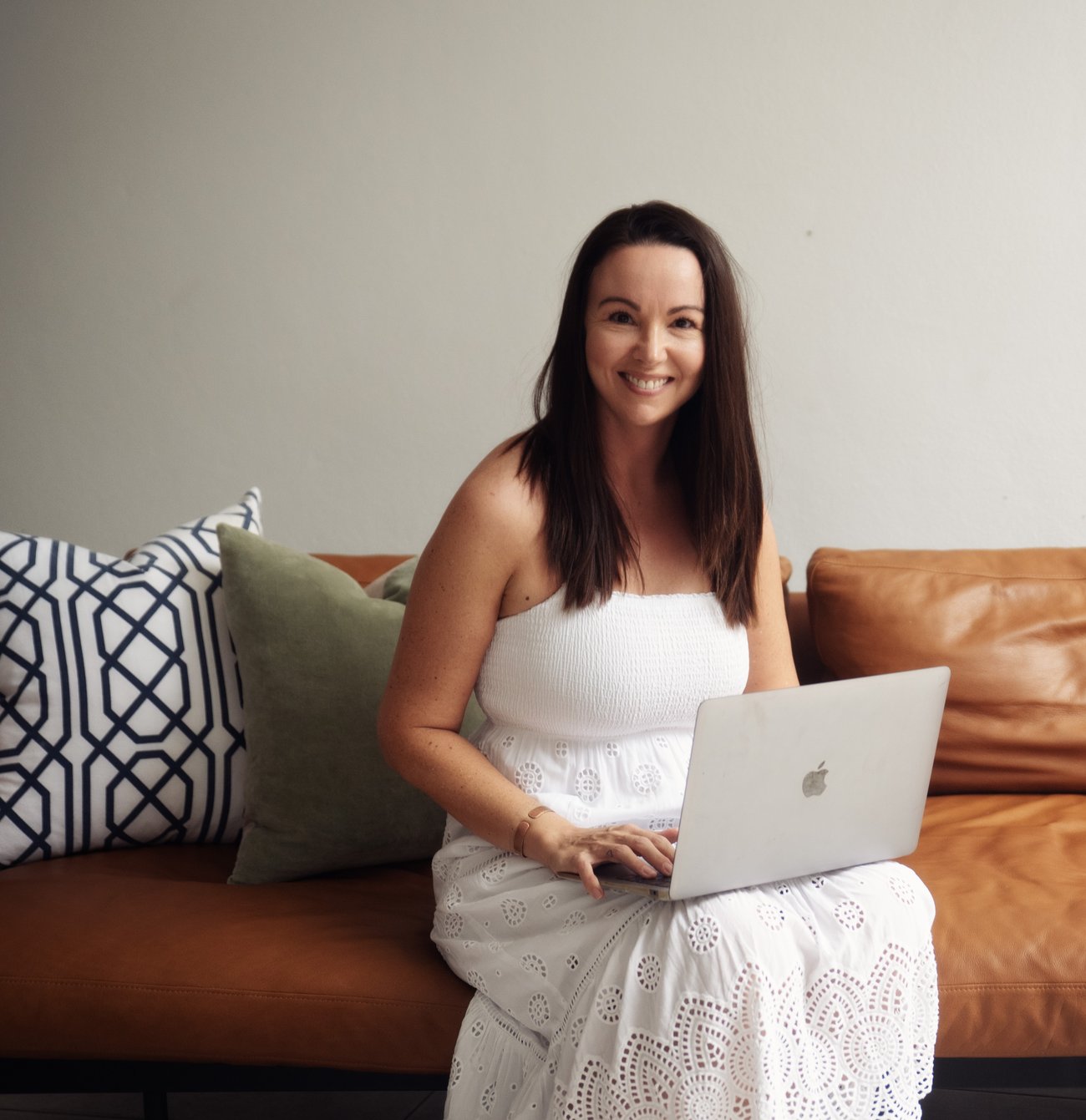 Carla at her laptop