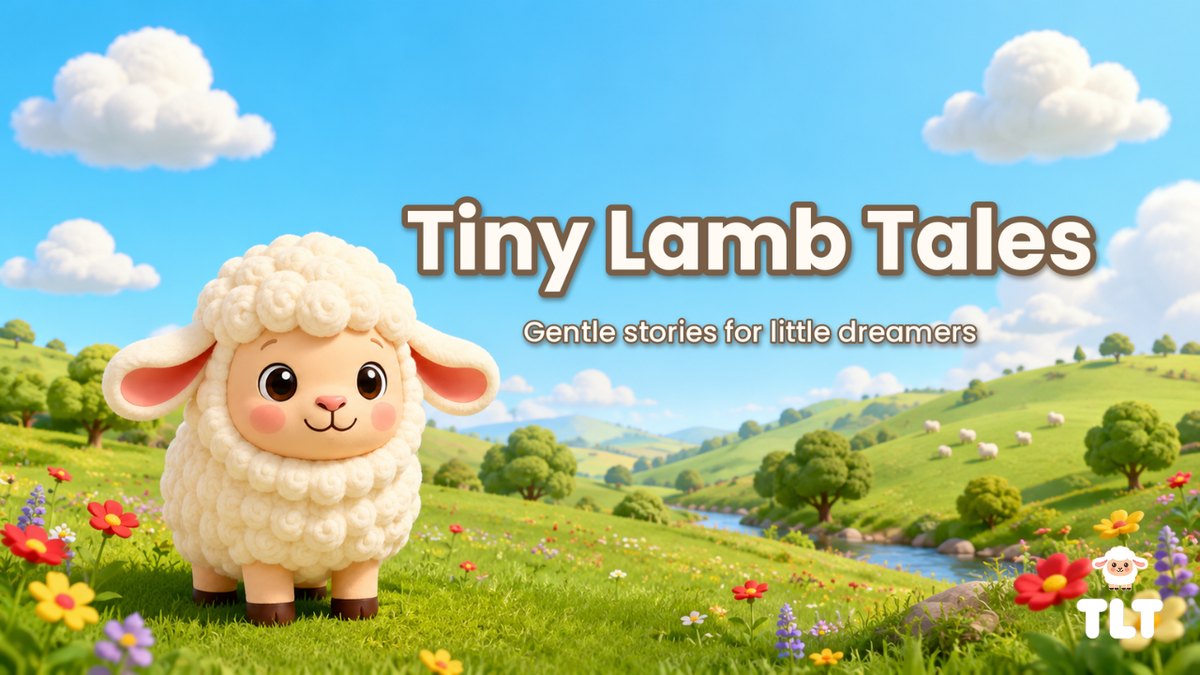 Tiny Lamb Tales, gentle stories for little dreamers. Visit the channel on YouTube